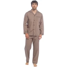 Mens Traditional Pyjamas Mocha M