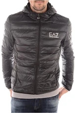 Men's Train Core Hooded Down Jacket Quilted, Black, Large
