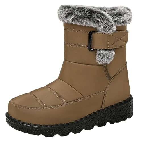 mens trainers sale same day delivery Winter Boots for Women UK Warm Snow Boots Slip On Leather Booties Plush Lined Safety Boots Non Slip Walking Boots Mid Waterproof Boots ballet shoes
