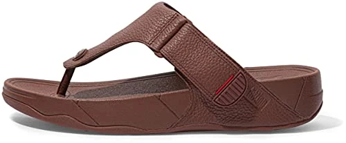 Men's trakk ii Toe Post Leather Flipflop, Cherry Mahogany, 8 UK