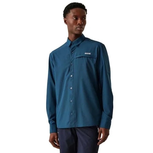 Mens Travel Packaway Long Sleeve Shirt