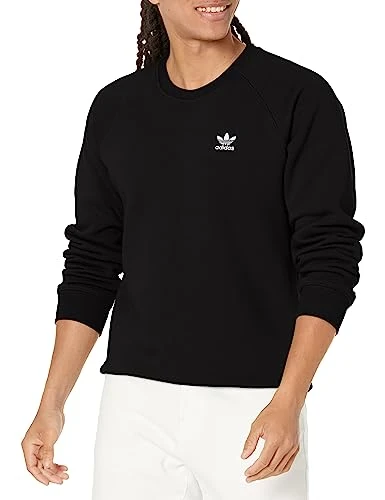 Men's Trefoil Essentials Crew Neck, Black, XXL