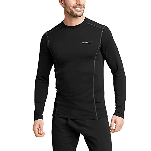 Men's Trek Brushed Fleece Crew Neck Sweater Base Layer Black