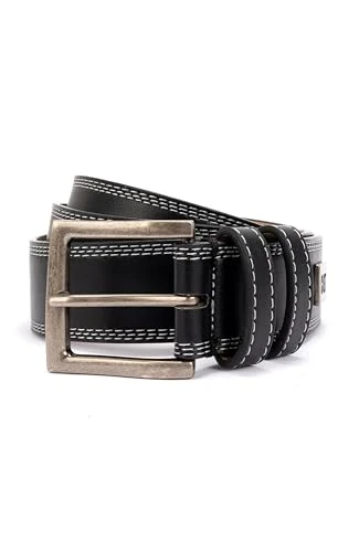 mens Triple Edge Stitch BeltBelt, Black, 32