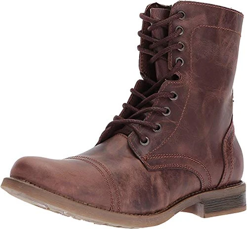 Men's Troopah-c Combat Boot, Brown Leather, 10 UK