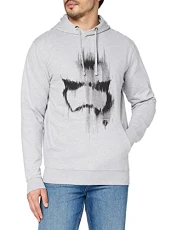 Men's Trooper Mask Hoodie, Grey (Grey Heather Hgy), Small (Size:Small)