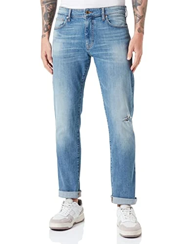 Men's Trousers 44ikue00d Jeans, Light Blue Denim 931, 24