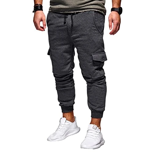 Men's Trousers Cargo Jogger Casual Sweatpants Outdoor Elastic Waist Drawstring Jogging Workout Runni