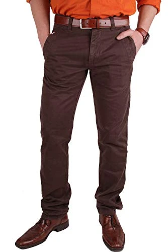 Men's Trousers Geographic Roots Brown W28-31#rif159 - Brown, 31W / 34L