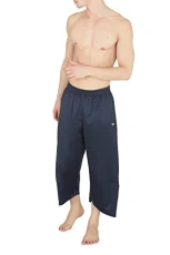 Men's Trousers Satin Deluxe Pyjama, Marine, M Men's Trousers Satin Deluxe Pyjama, Marine, M