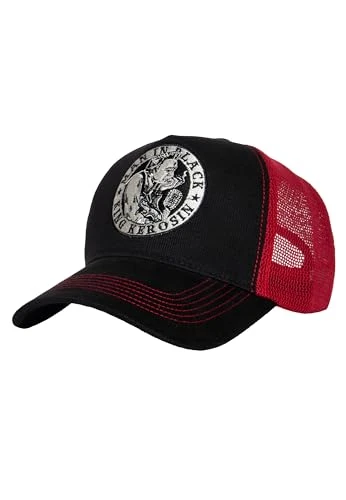 Men's Trucker Cap Mesh Cap Vintage 1950S Rockabilly Retro Cap Snapback Man In Black Music Man In Black, black, One Size
