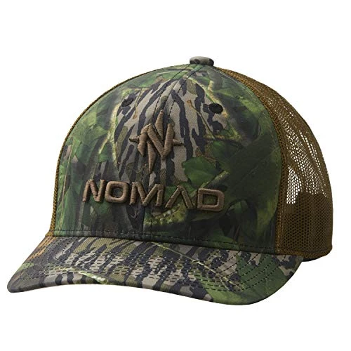 Mens Trucker Turkey Hunting Camo Hat, Pursuit - Mossy Oak Shadowleaf, One Size