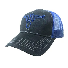 Men's True Blue Bull Mesh Back Trucker Cap