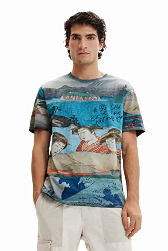 Men's Ts_Adrian 6035 Marron Tierra T-Shirt, Brown, S