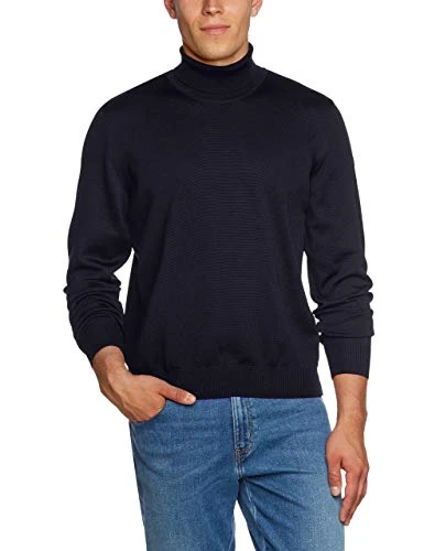 Men's Turtleneck Long Sleeve Jumper, Blue (399), XXX-Large