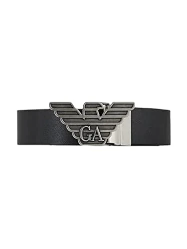 Mens Twin Buckle Reversible Belt Black One Size