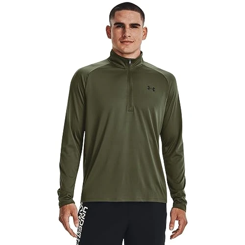 Men's UA Tech 2.0 1/2 Zip, Lightweight Zip Top, Sweat-Wicking and Quick-Drying Training Top, Long Sl