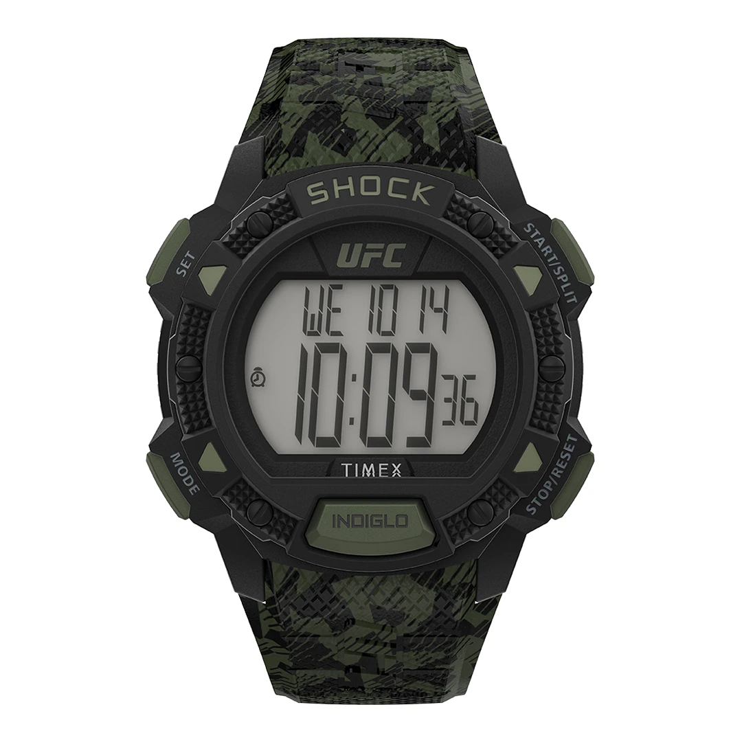 Mens Ufc Core Shock 45Mm Resin Strap Watch - Black