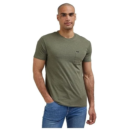 Men's Ultimate Pocket Tee T-Shirt, Olive Grove, L