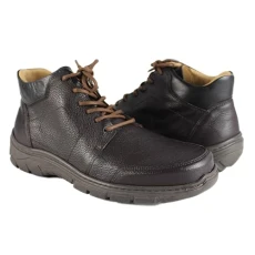 Men's Ultra Light Ankle Boots | Leather Knight Boots | Men's Casual Boots | Men's Boots | Men's Winter Boots | Men's Leather Ankle Boots, dark brown, 11.5 UK