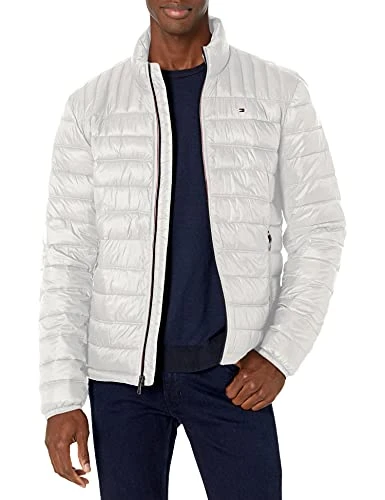Men's Ultra Loft Packable Puffer Jacket Down Alternative Coat, Ice, M UK