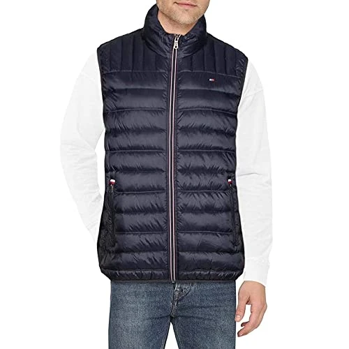 Men's Ultra Loft Quilted Puffer Down Vest, Midnight, M UK
