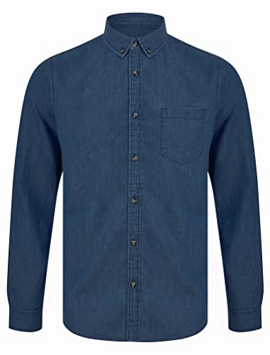 Men's Umaji Long Sleeve Denim Shirt with Chest Pocket