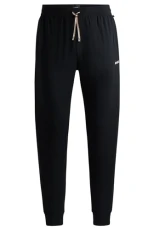 Mens Unique Pants Cuff CW Stretch-Cotton Pyjama Bottoms with Logo Print Mens Unique Pants Cuff CW Stretch-Cotton Pyjama Bottoms with Logo Print