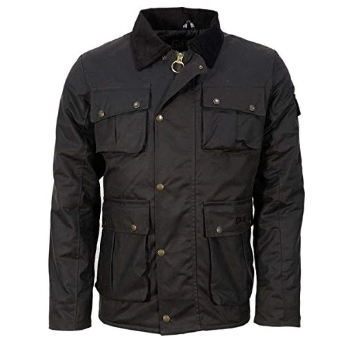 Mens Utilitas II Antique Wax Jacket with Diamond Quilted Lining (M, Brown - BRN)