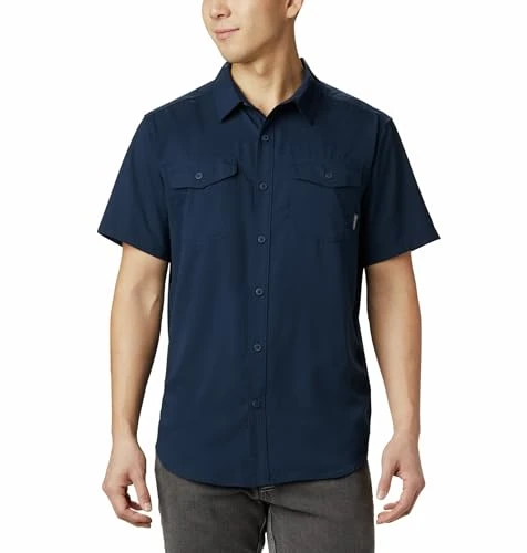 Men's Utilizer 2 Solid Short Sleeve Shirt Short Sleeve Shirt, Collegiate Navy, Size L