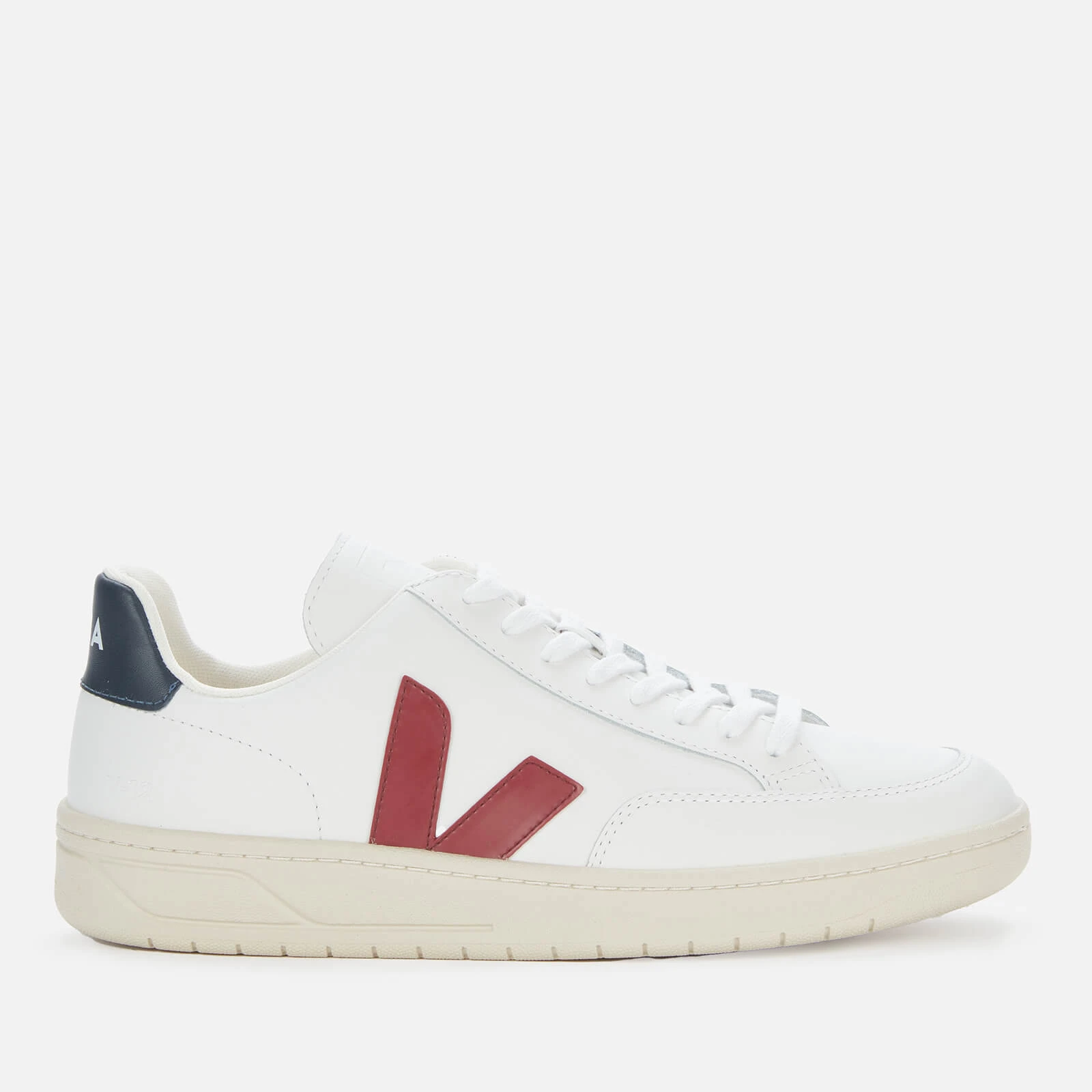Mens V Leather Trainers - Extra White/Marsala/Nautico - UK