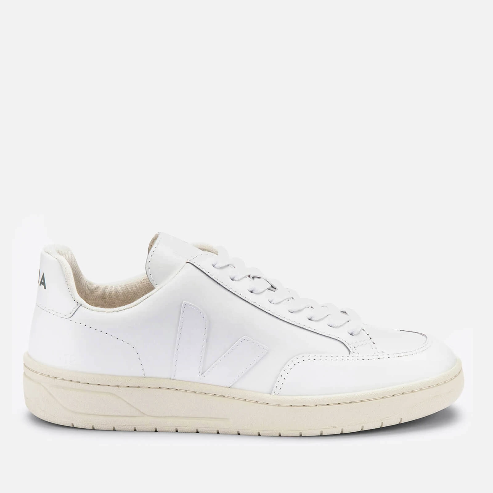 Mens V Leather Trainers - UK - White
