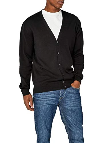 Mens V Lightweight Cardigan Black Large