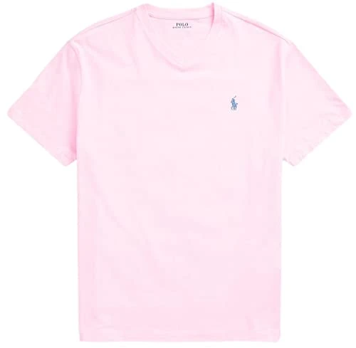 Men's V Neck Classic Fit Tee Shirt, (Spring/Summer 2023) Carmel Pink, XL