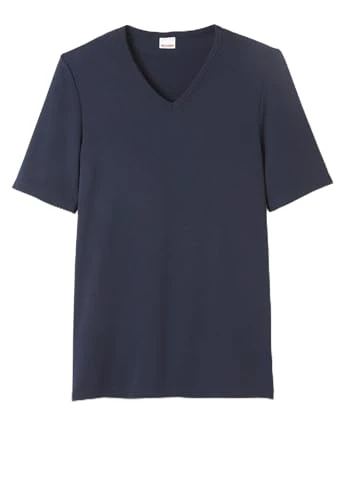 Men's V-Neck Short Sleeve T-Shirt, Dark Navy Blue, M