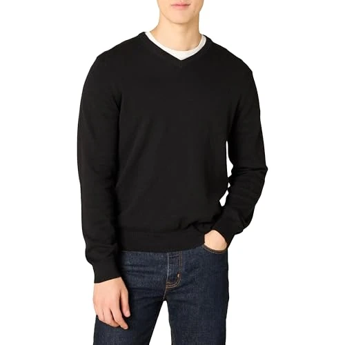 Men's V-Neck Sweater (Available in Big & Tall), Black, XXL