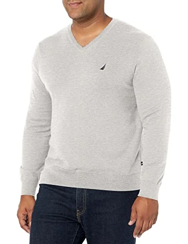 Men's V-Neck Sweater Grey Heather X-Large