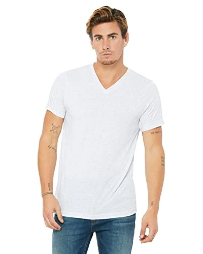 Mens V-Neck T-Shirt, Unisex Short Sleeve Tee, Multipack of 1I3I6I10, Multicolor, Medium