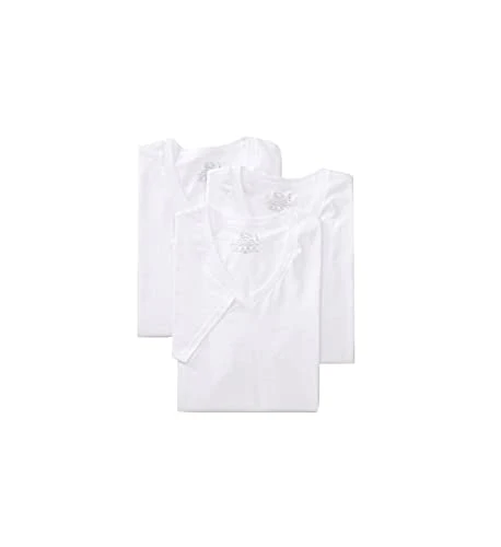 Men's V-Neck T-Shirt(Pack of 3) - White - L