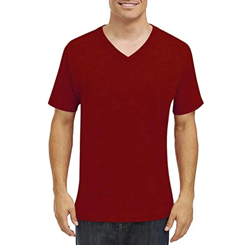 Men's V-Neck Tee - Red - XL