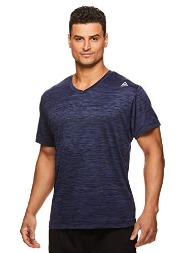 Men's V-Neck Workout Tee - Short Sleeve Gym & Training Activewear T Shirt