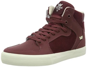 Men's Vaider High top, Red Burgundy White 650, 5 UK