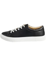 Men's Vegan Sleek Court Trainer Sneaker, Black, 8 UK Men's Vegan Sleek Court Trainer Sneaker, Black, 8 UK