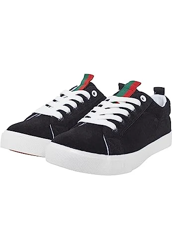 Men's Velour Trainers Sneaker, Multicoloured Blk Stripes, 10 UK