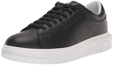 Men's Venice with Embossed Logo on Platform Sole Sneaker, Black, 11 UK Men's Venice with Embossed Logo on Platform Sole Sneaker, Black, 11 UK