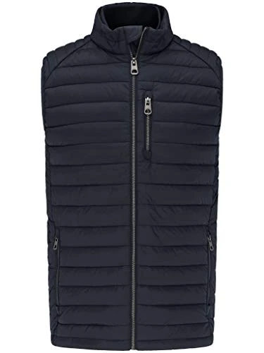 Men's vest and transition jacket - quilted vest with Dupont™ Sorona® filling - Blue - Large