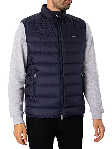 Men's Vest Light Down Gilet, Black, XXL