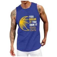 Mens Vest Tank Tops Hooded Gym Shirt Sleeveless Plain Color Running Athletic Sports Muscle Bodybuilding Tshirts Knitted Tank top Men Thermal Vest Men Cap Sleeve t Shirts for Men UK (Dark Blue, M)