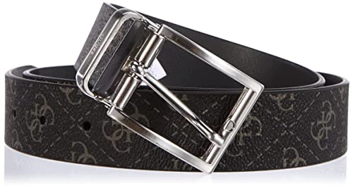 Men's Vezzola Leather Belt, Dark Black, 95