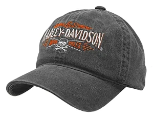 Men's Villain Adjustable Slide Baseball Cap - Washed Black